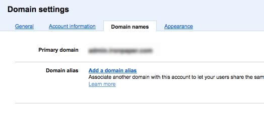 google apps domain management