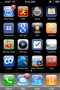 iPhone icons