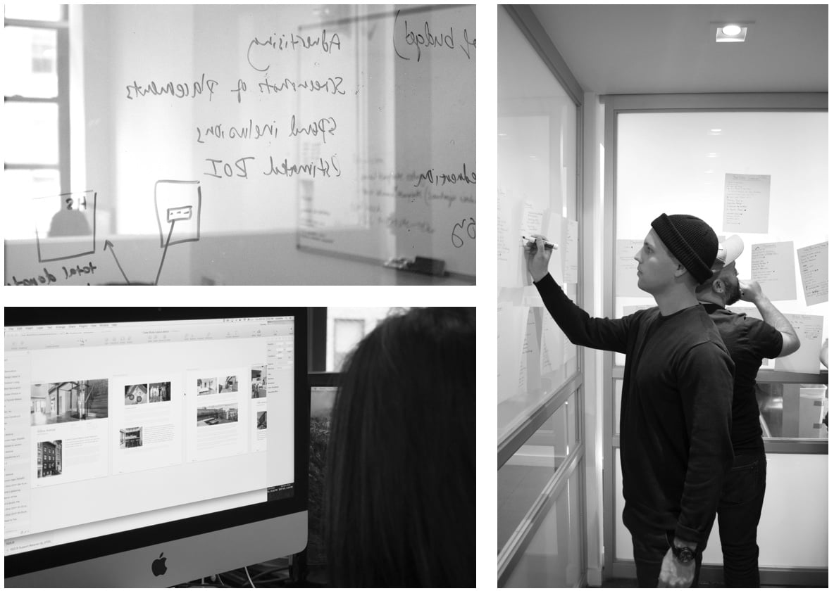 Design strategy process for websites. The Ironpaper team working.