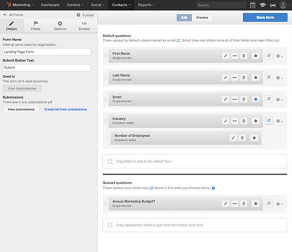 Website form and smart fields