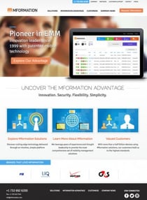 Corporate website design example