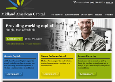 Commercial factoring website design