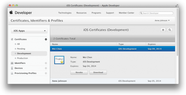 How to share an iOS distribution certificate