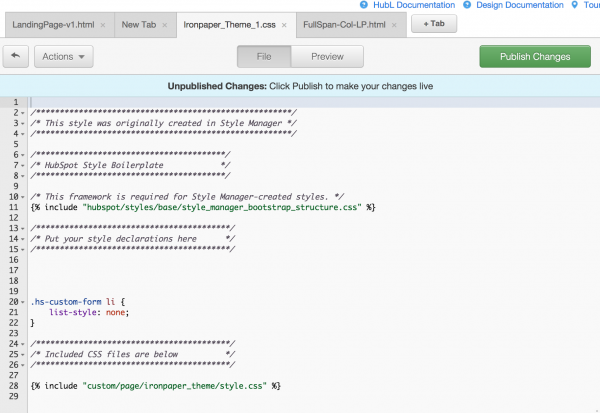 web development with Hubspot COS