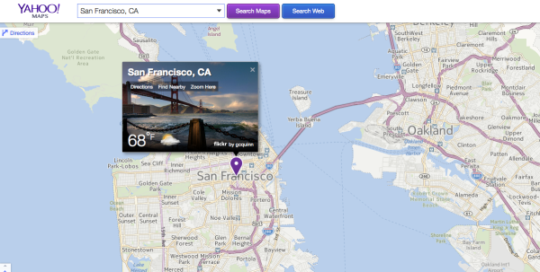 Design of Yahoo maps